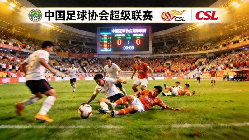 中国足球协会超级联赛CSL激烈比赛现场直播